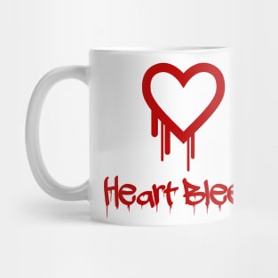 Heart Bleed Shirt - With Blood Dripping Letters Mug